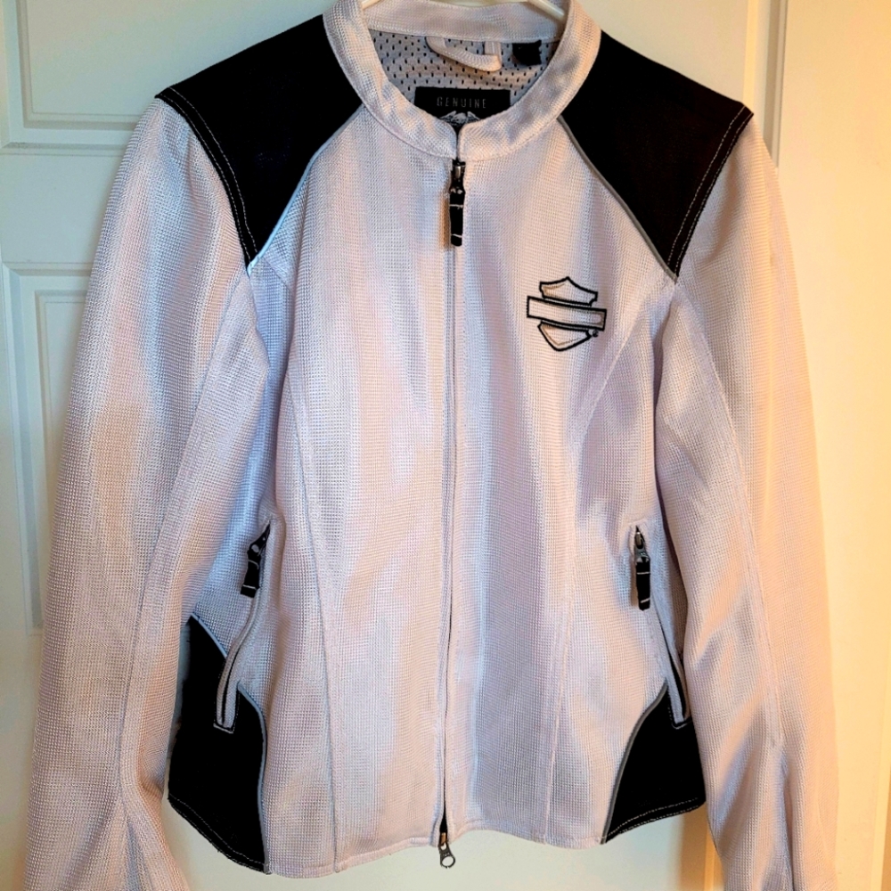 Harley Davidson white mash jacket